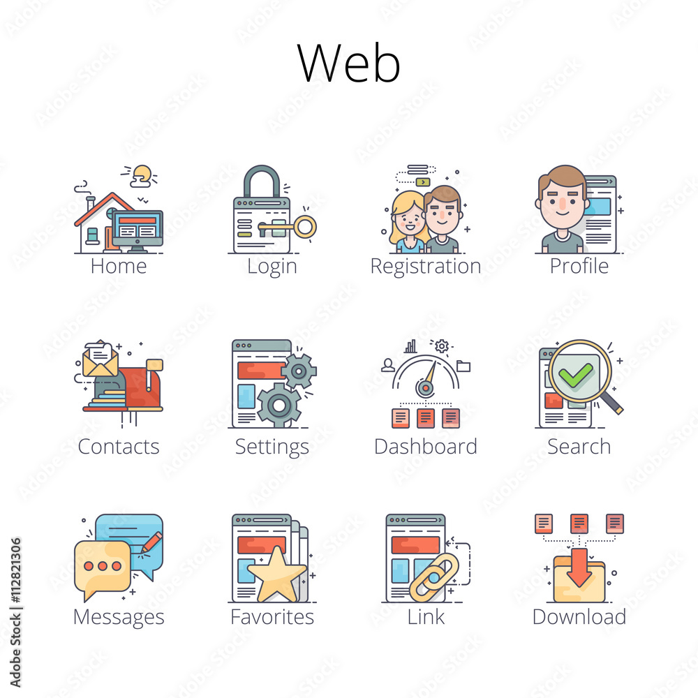 Web Outline Icons