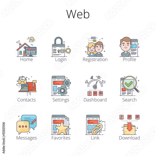 Web Outline Icons