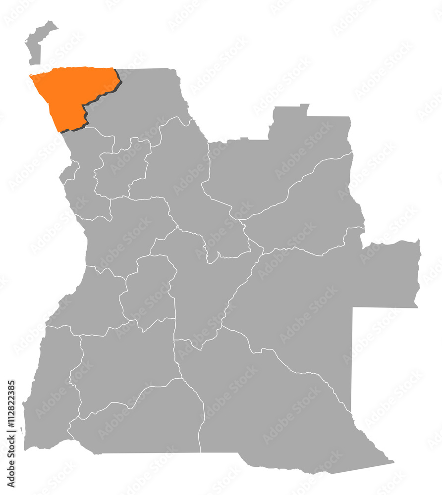Obraz premium Map - Angola, Zaire