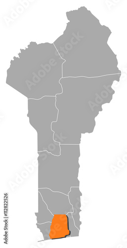 Map - Benin, Atlantique