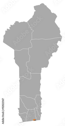 Map - Benin, Littoral