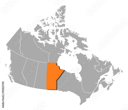 Map - Canada, Manitoba