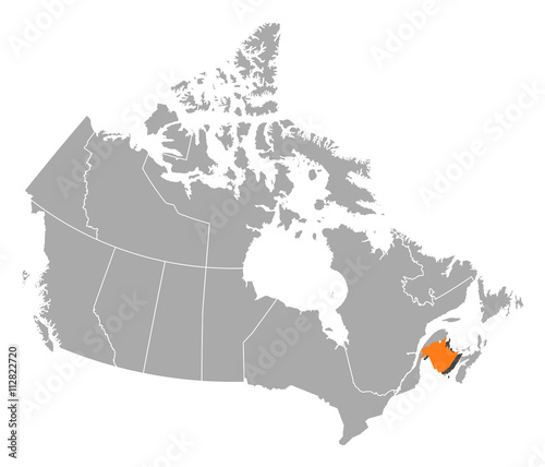 Map - Canada, New Brunswick