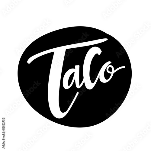 Taco logo,food logo,mexican taco logo.