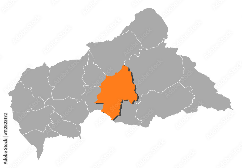 Map - Central African Republic, Ouaka