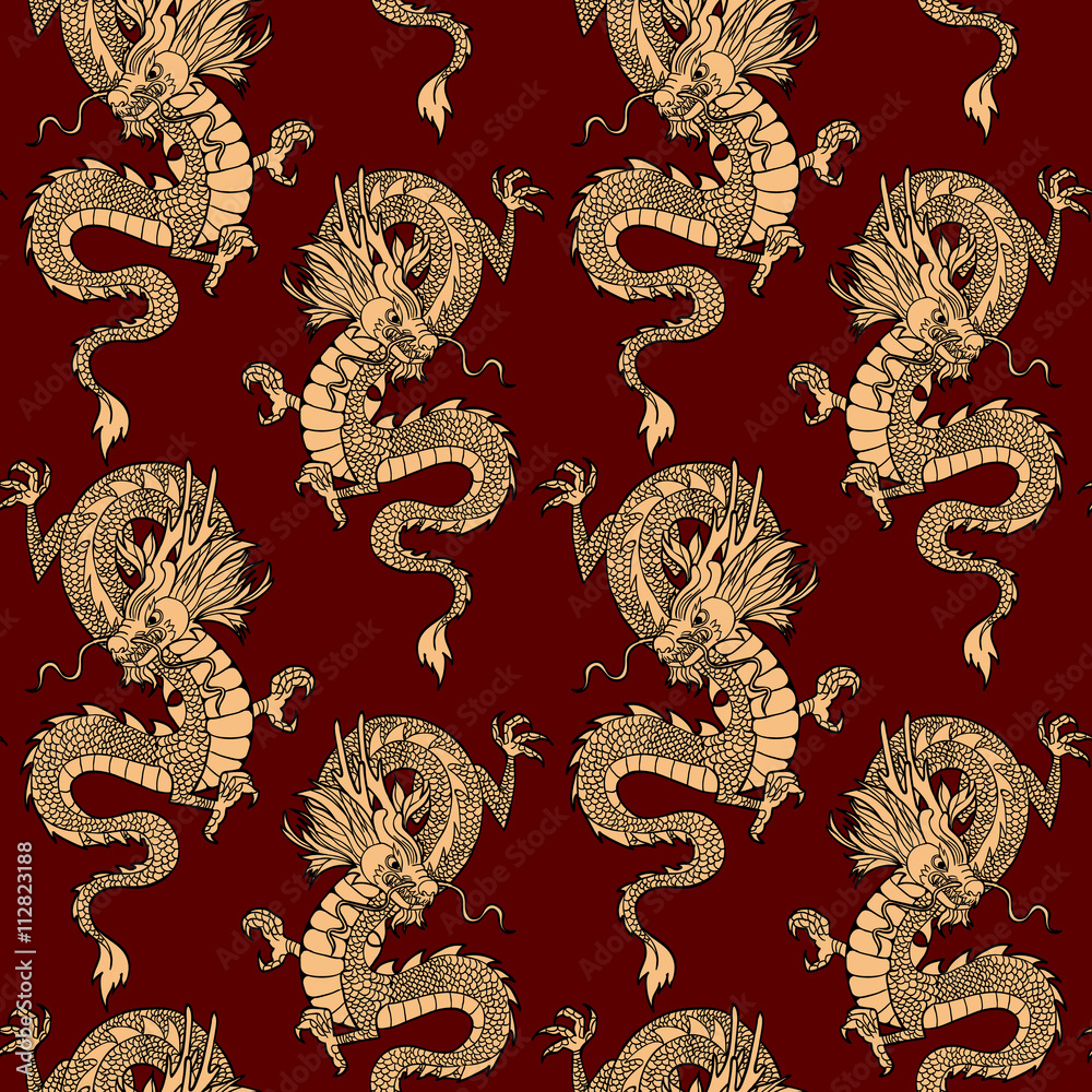 Chinese Pattern Seamless Red Gold Background, Chinese, Pattern