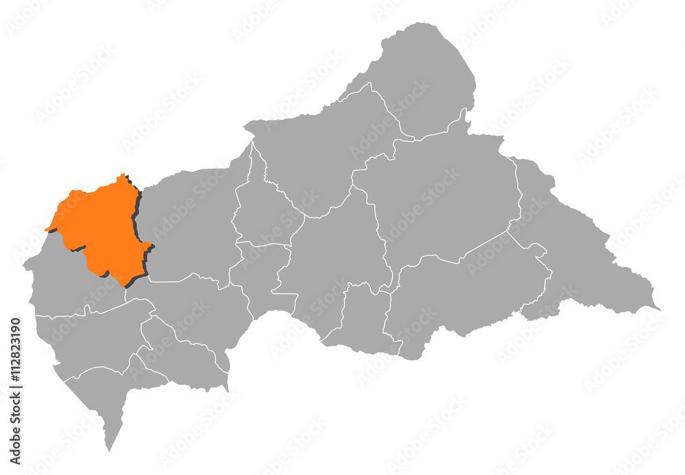 Map - Central African Republic, Ouham-Pendé