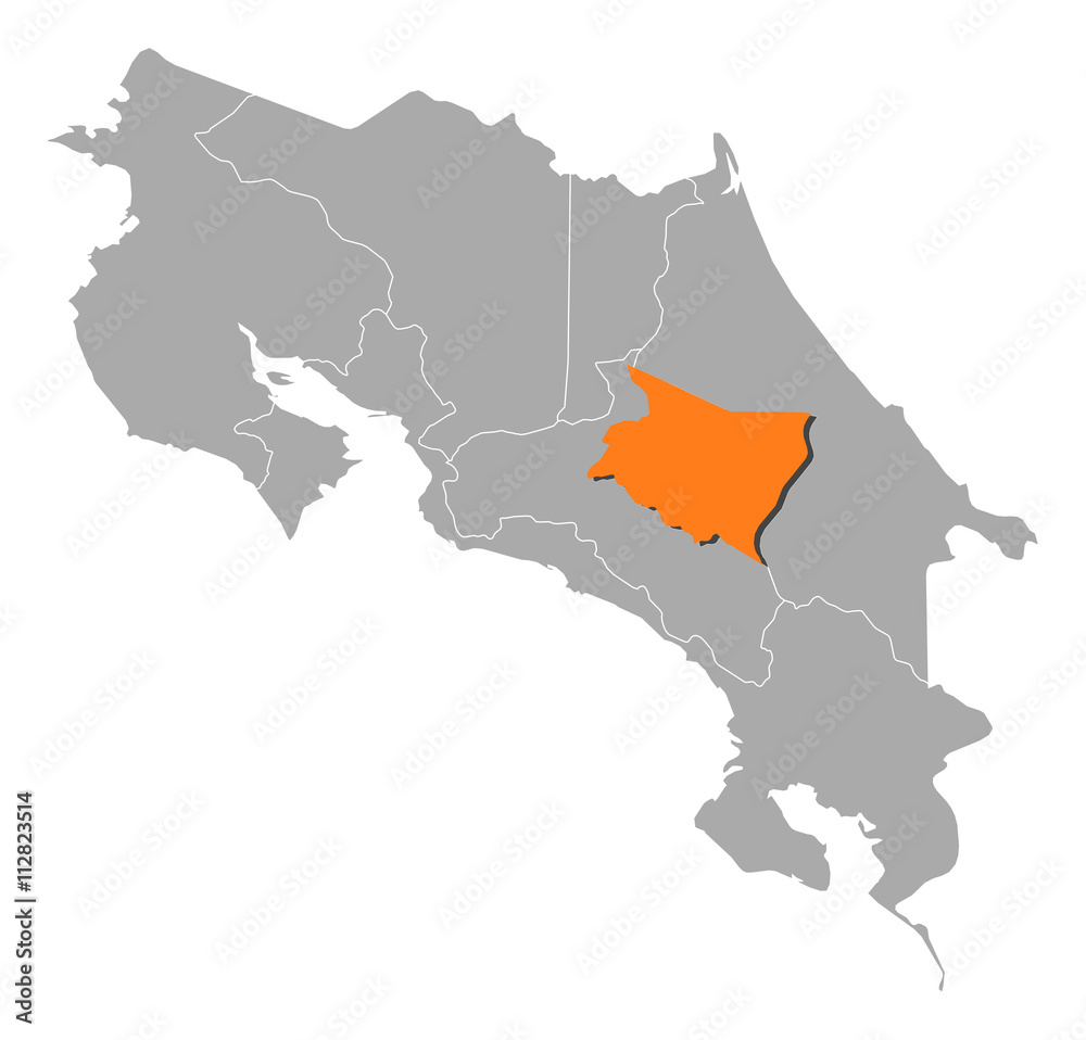 Map - Costa Rica, Cartago