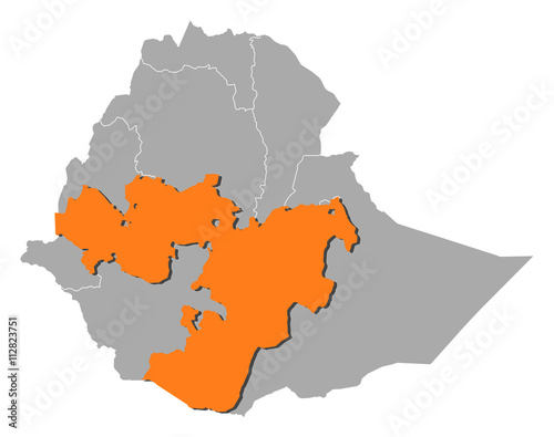 Map - Ethiopia  Oromia