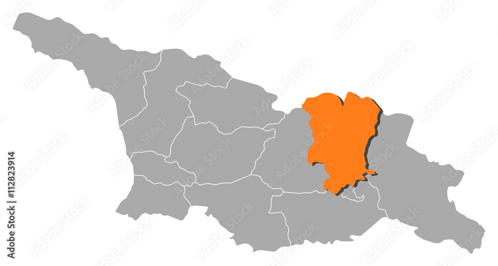 Map - Georgia, Mtskheta-Mtianeti