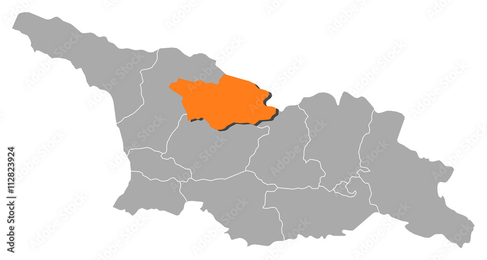 Map - Georgia, Racha-Lechkhumi and Kvemo Svaneti