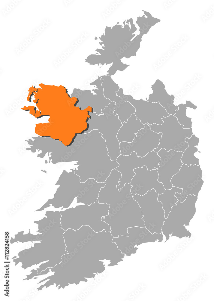 Map - Ireland, Mayo