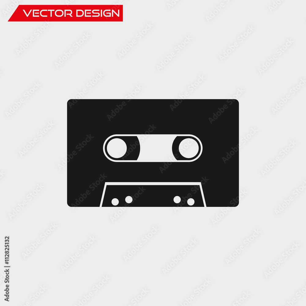 Vector audiocassette icon Vector audiocassette icon