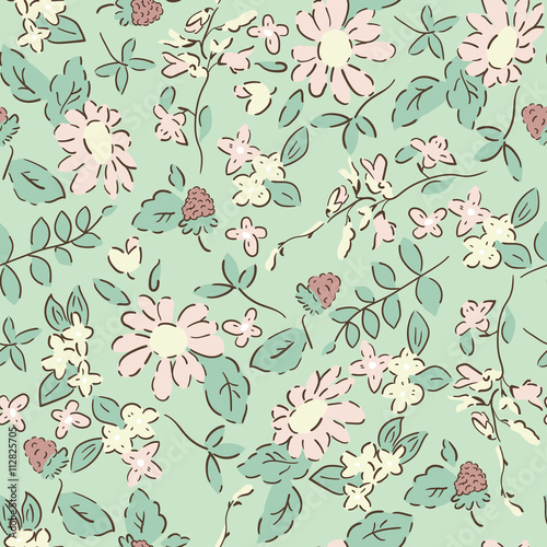 Delicate pattern in small flower. shabby chic