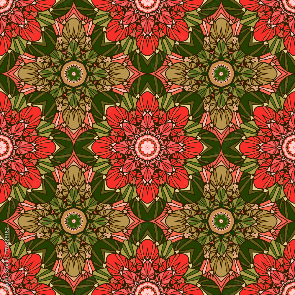 Seamless pattern. Decorative pattern in beautiful vintage colors. Vector illustration