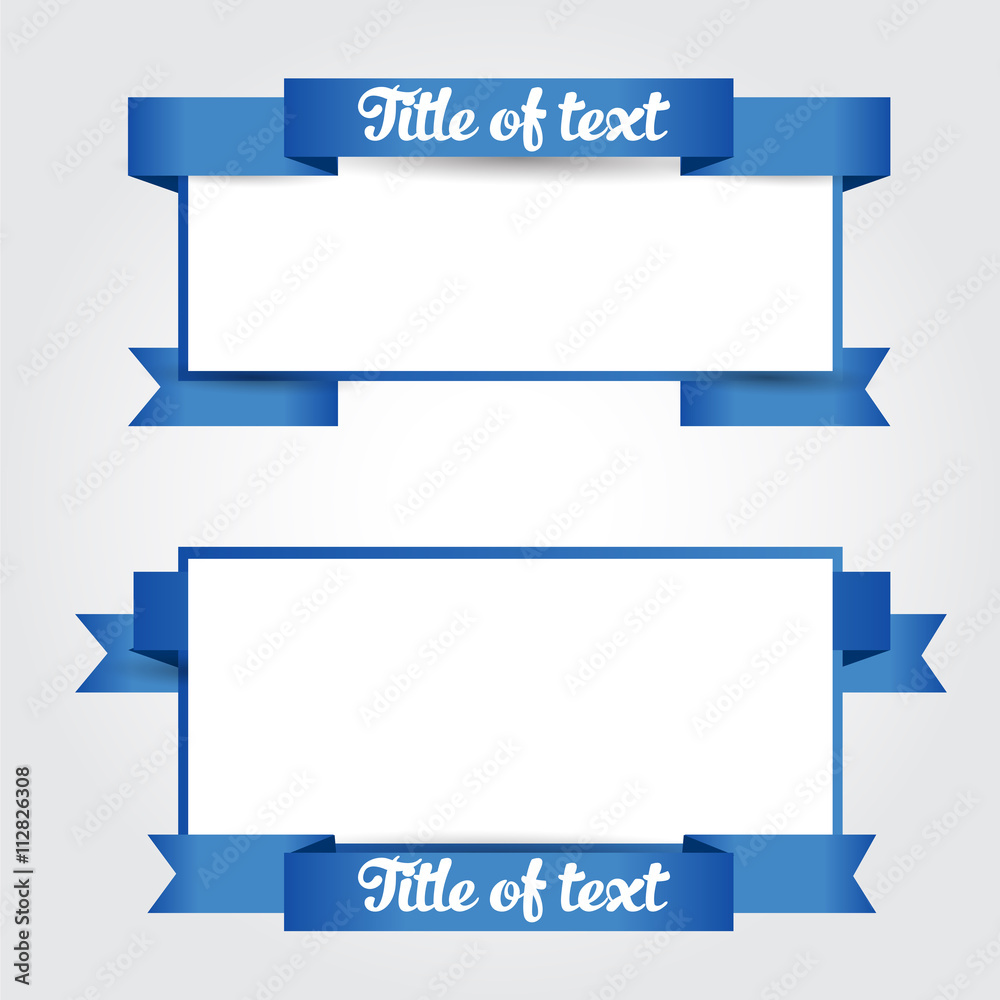 Banners with a ribbons for your text. Package.