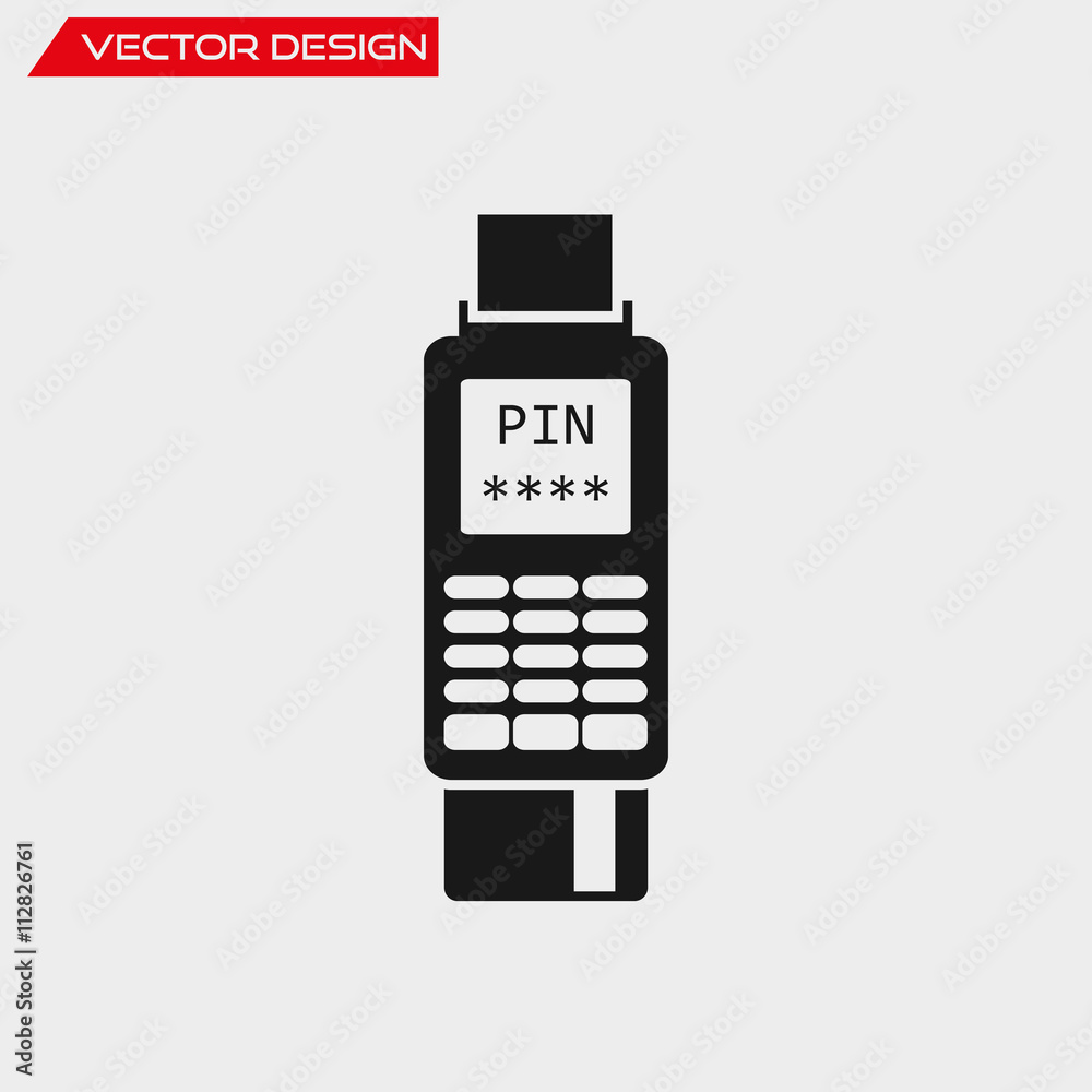 Vector pos-terminal icon Vector pos-terminal icon
