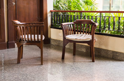 armchairs with pillows, interior style