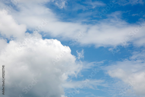 blue sky background with clouds ,soft
