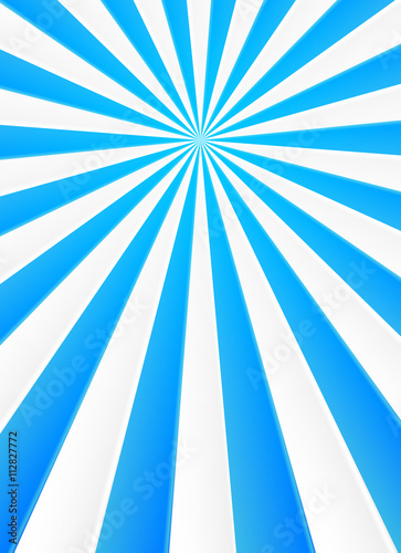 Blue and white rays abstract circus poster background