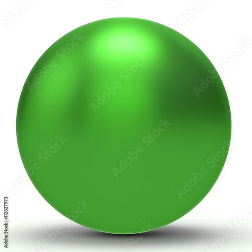 3d green sphere