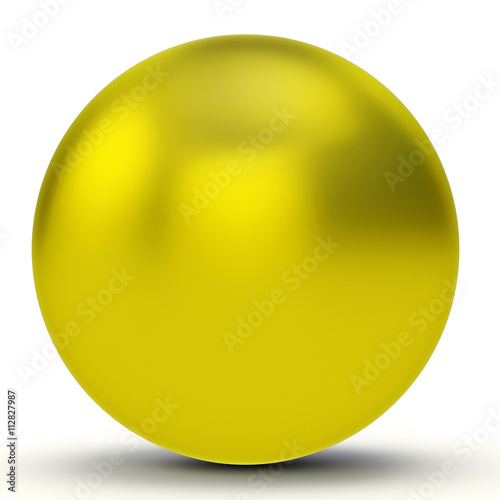 3d yellow sphere