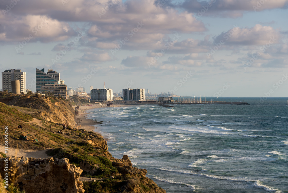 Herzliya view from Apollonia National Park