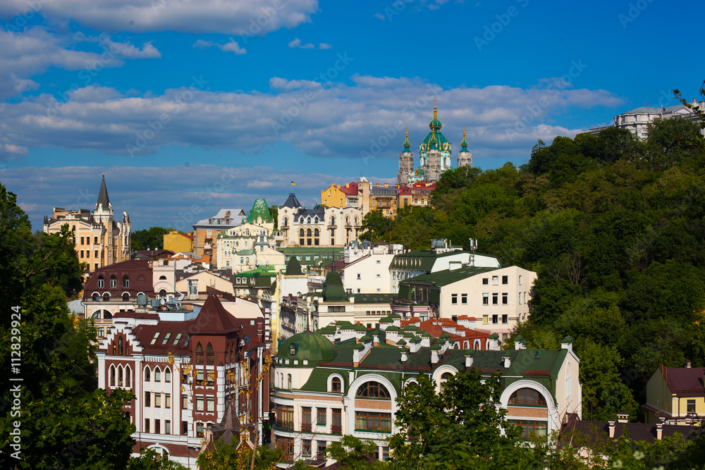 Andriyivskyy Descent in Kiev, Ukraine. The street, often advertised by tour guides as the 
