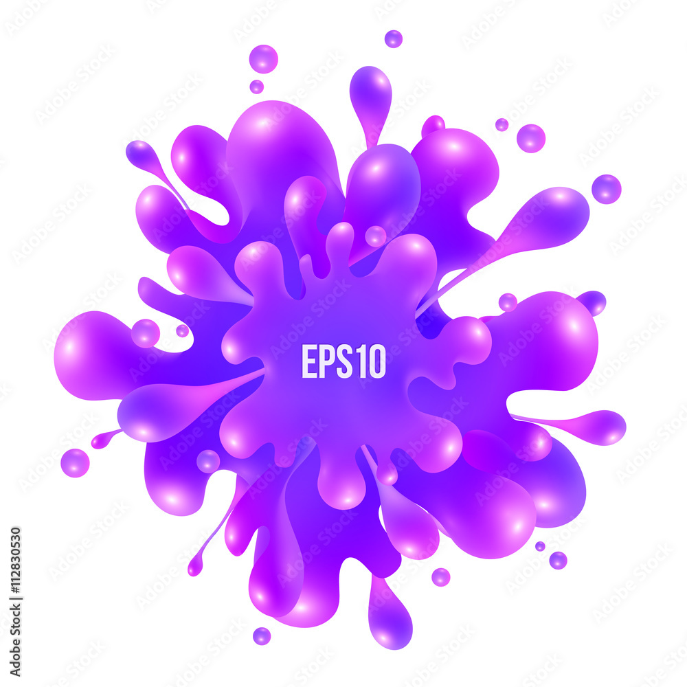 Purple paint splash isolated on white background Purple paint splash isolated on white background