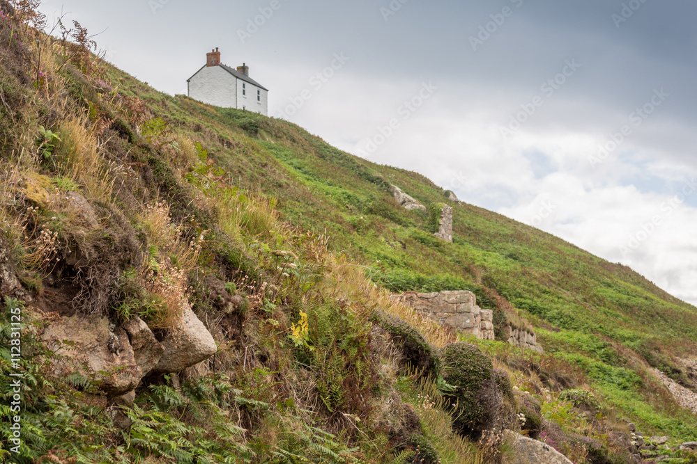 Fototapeta premium cape cornwall england uk mining industry.