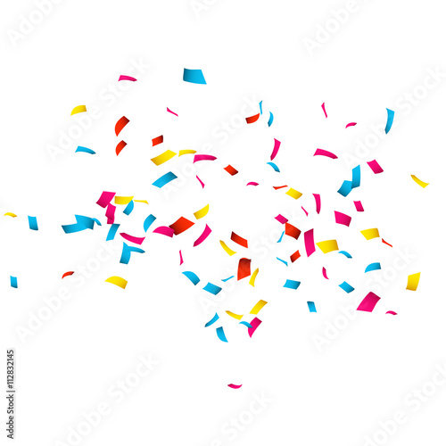 Colorful Confetti isolated on white. Confetti explosion