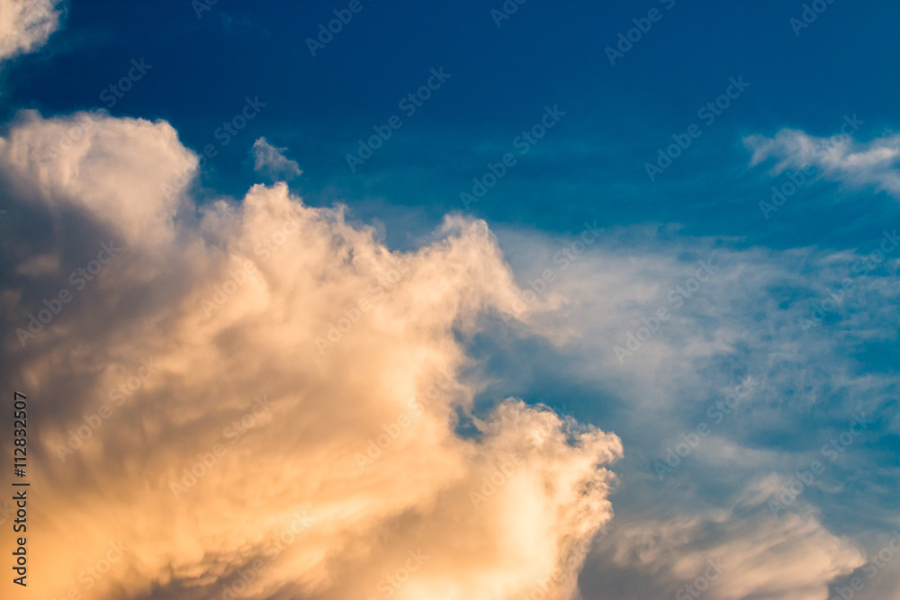 colorful dramatic sky with cloud at sunset colorful dramatic sky with cloud at sunset