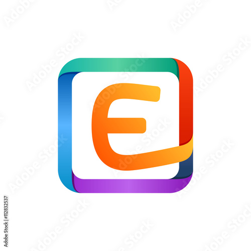 E letter logo in square.