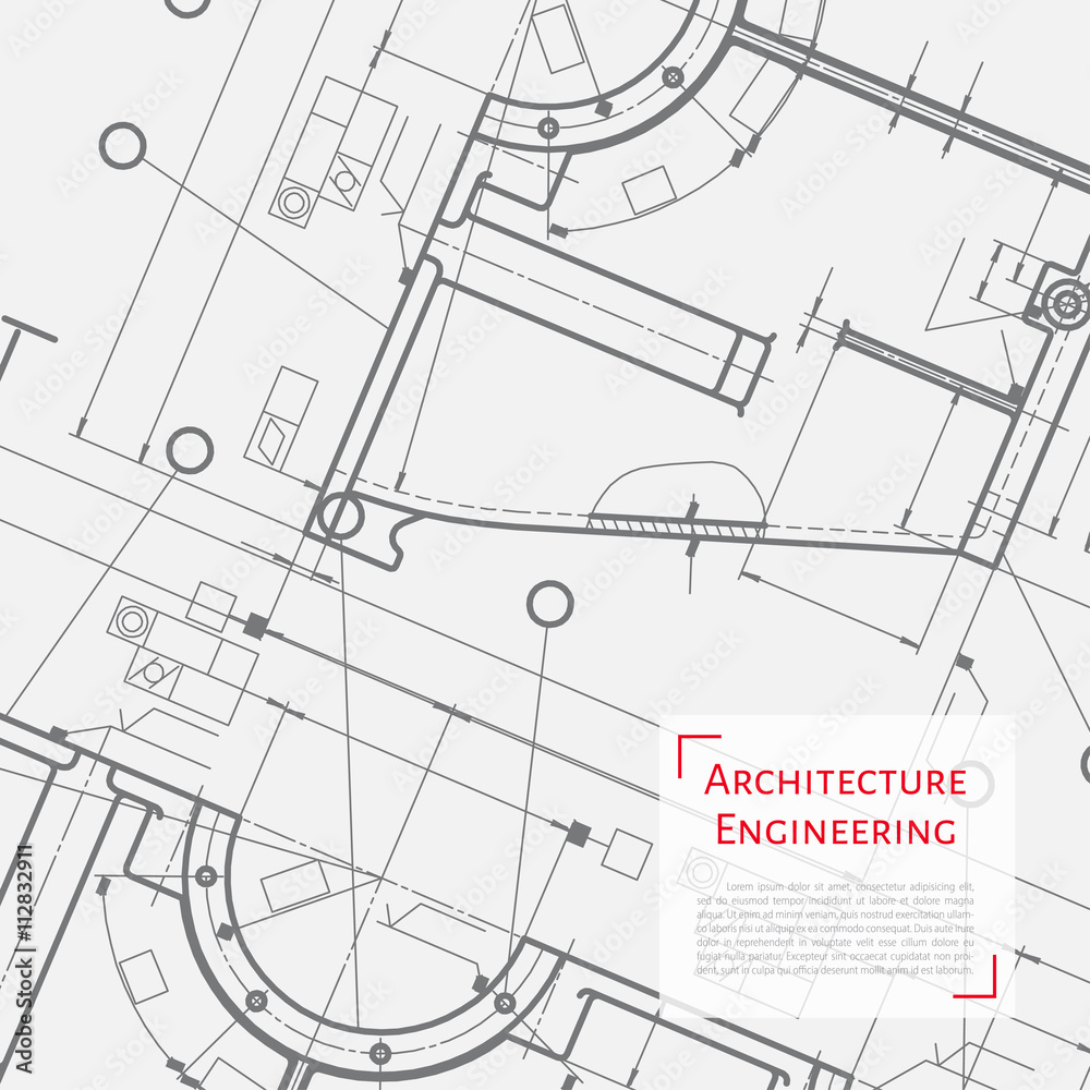 Vector technical blueprint of mechanism Vector technical blueprint of mechanism