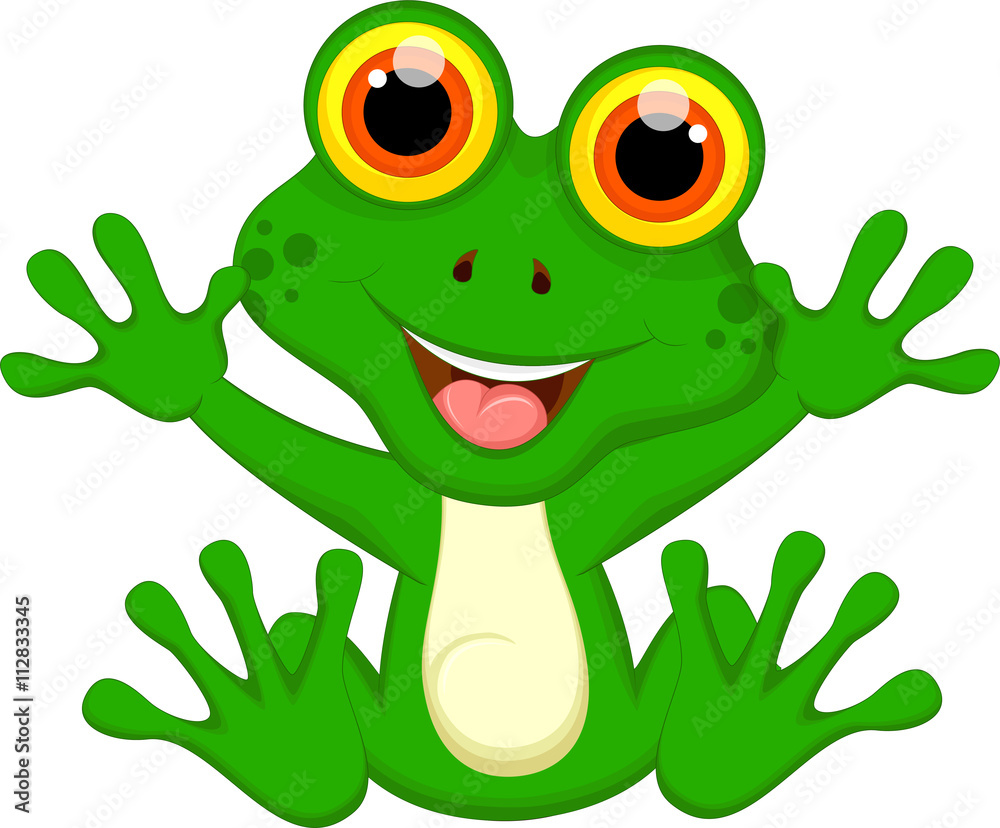 Naklejka premium cartoon frog for you design