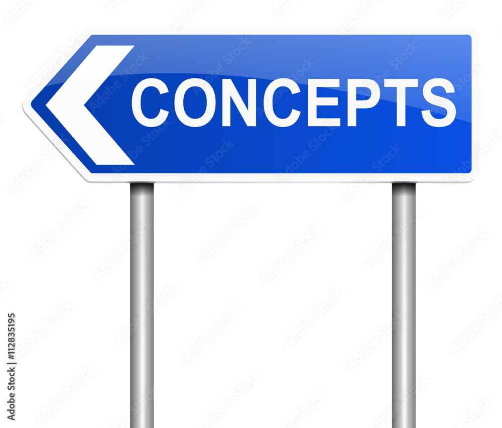 Concept word sign. Concept word sign.