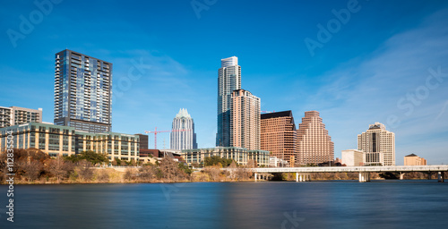 Austin Downtown Austin and the Colorado River from Auditorium Shores in Austin, Texas © gnagel