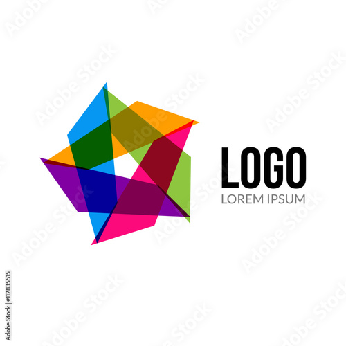 Free Download Vector Star logo template layout. Abstract colorful star creative sign or icon. Design element. - GFXLoad