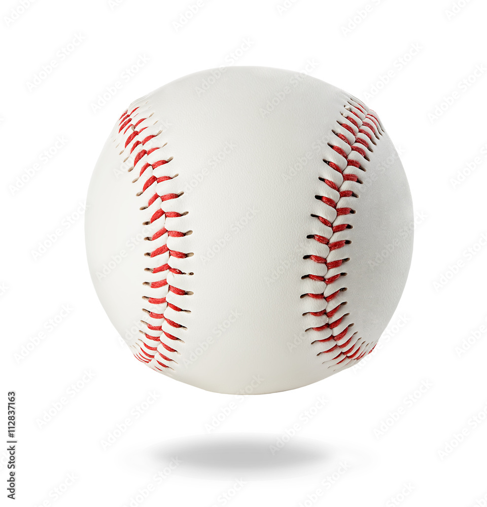 Baseball ball close-up on a white background. Baseball ball close-up on a white background.