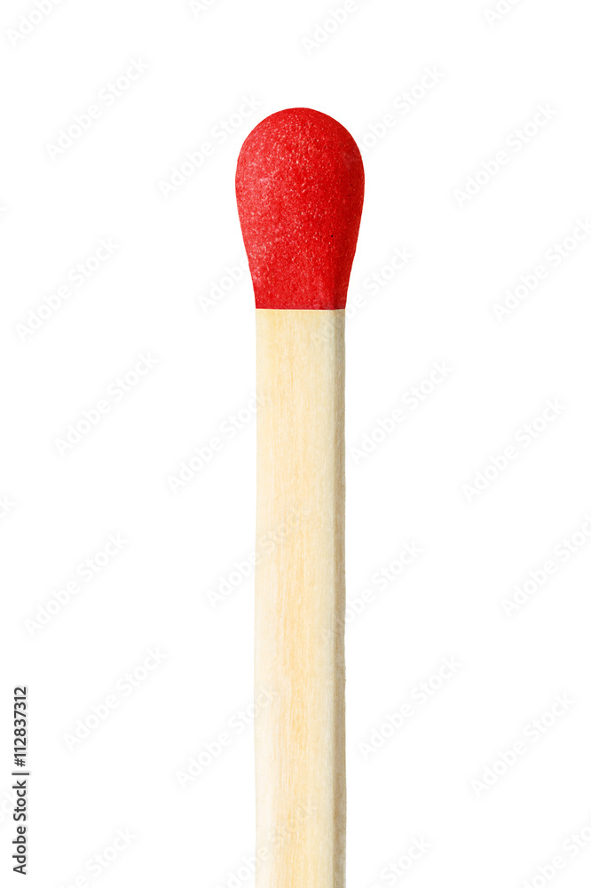 Safety match close-up isolated on white background. Safety match close-up isolated on white background.