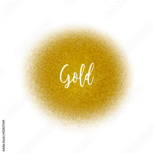 Golden spray dot particles. Golden Airbrush splatter