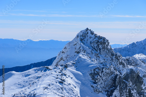 Mt.Hoken at the Central Japan Alps in winter in Nagano  Japan