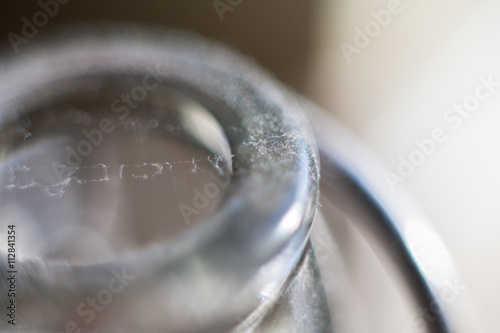 Dusty Glass Bottle Macro