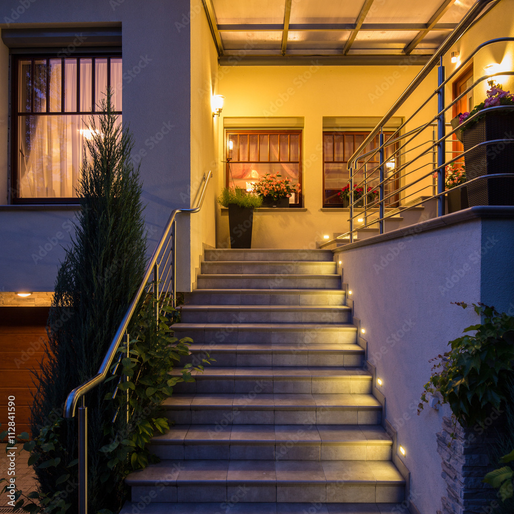 Obraz premium Outside steps with lighting