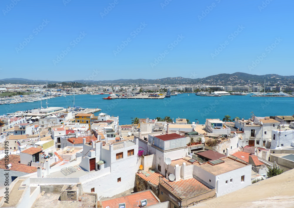 Ibiza harbor, view from Dalt Vila