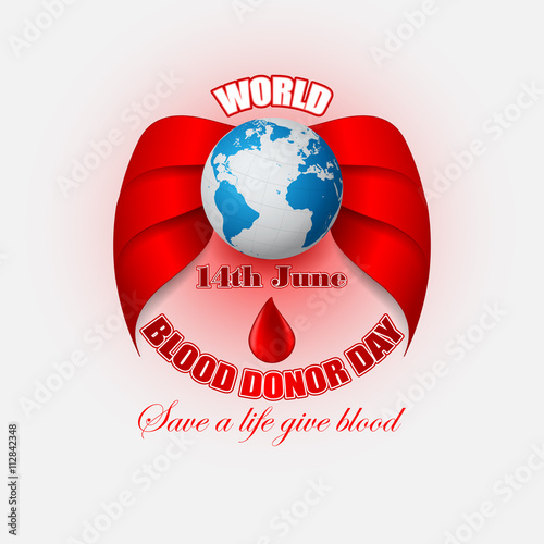 Background for World blood donor day, event, June 14th; Vector illustration 
