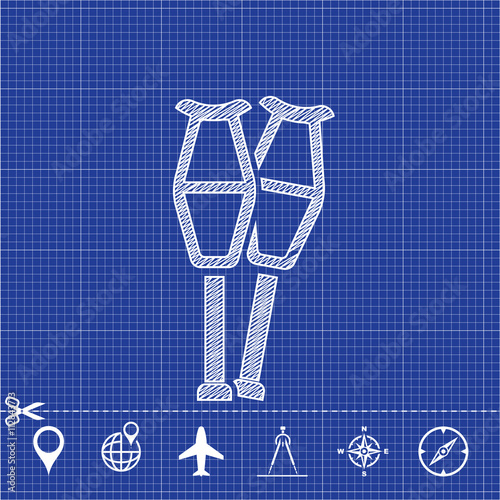 icon crutches