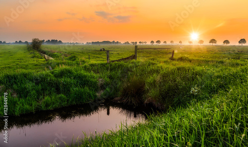 Sonnenuntergang bei Weener