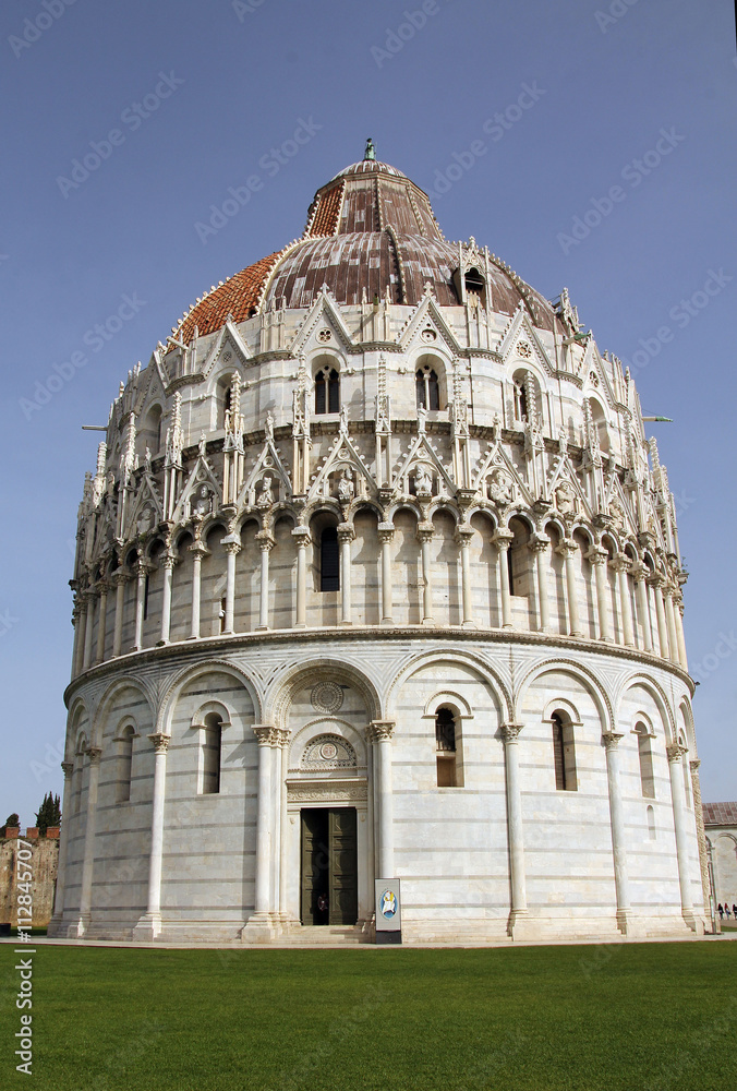 Baptistery of St Mary of Assumption cathedral in Piza, Italy