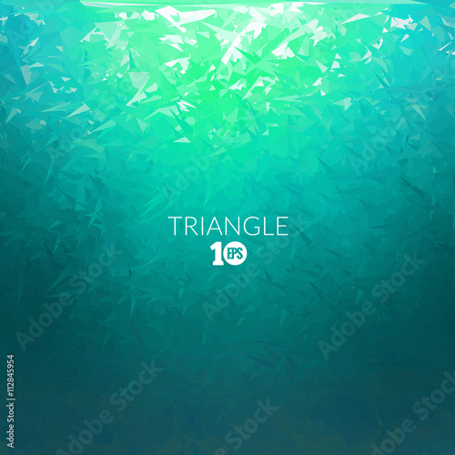 Vector Abstract triangle underwater background, abstract texture, aqua backdrop, abstract ocean sea background